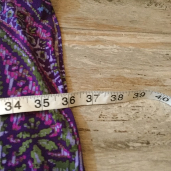 Lauren faux wrap sleeveless dress, Purple, Medium - Picture 6 of 8